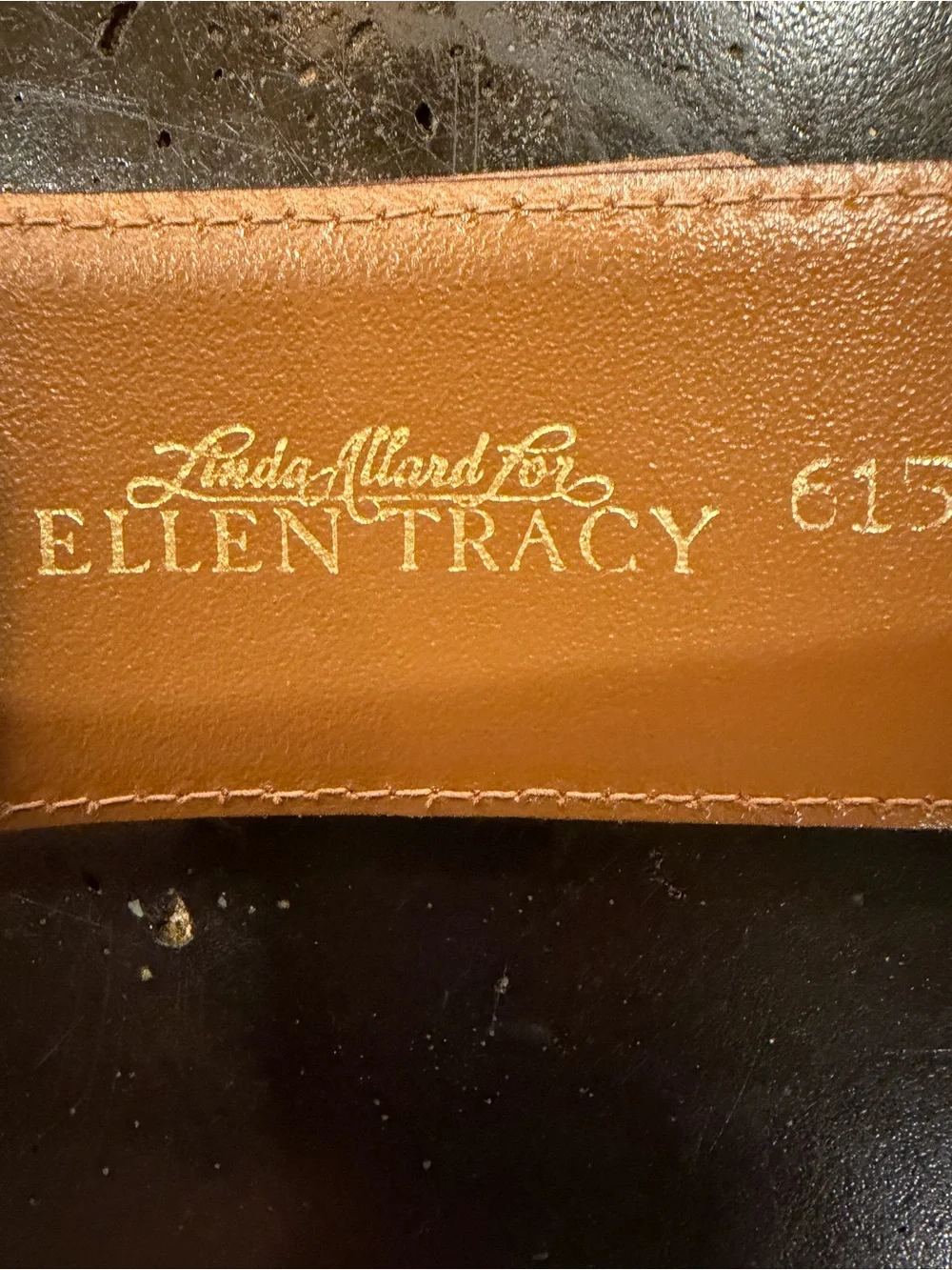 Vintage Linda Allard by Ellen Tracy burgundy suede belt w/gold rope buckle